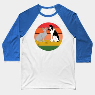 Cat and Dog Baseball T-Shirt